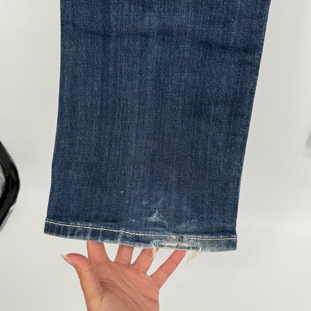 VTG y2k Women's Mid Rise Studded Floral Miss Me Bootcut Blue Denim Jeans Sz 33 - Picture 10 of 11